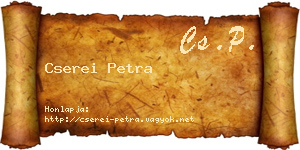 Cserei Petra névjegykártya